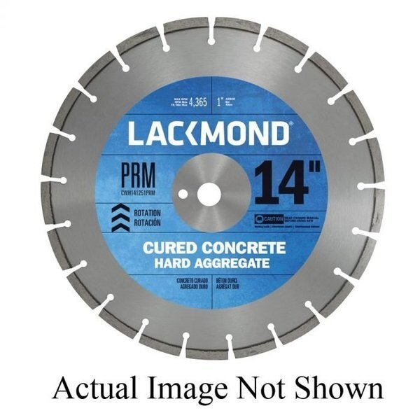 Diamond Blade, Laser Weld Segmented, Series PRM Series, 24 Diameter Blade, 1 ArborShank, Lackmond, Mfr#: CWH241551PRM